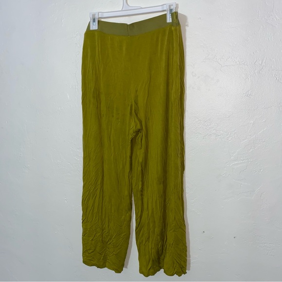Flawed Tencel Lounge Pants Women’s XL Vibrant Mustard Green - Picture 1 of 15